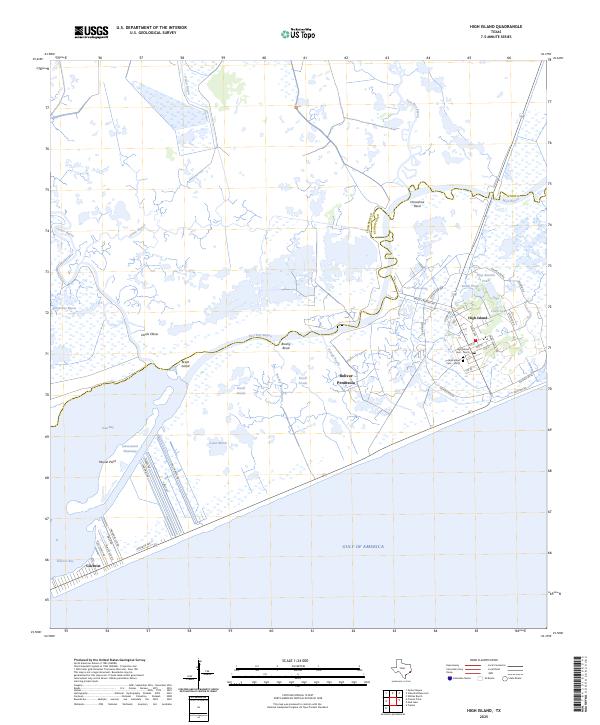 USGS Topographic Map – High Island