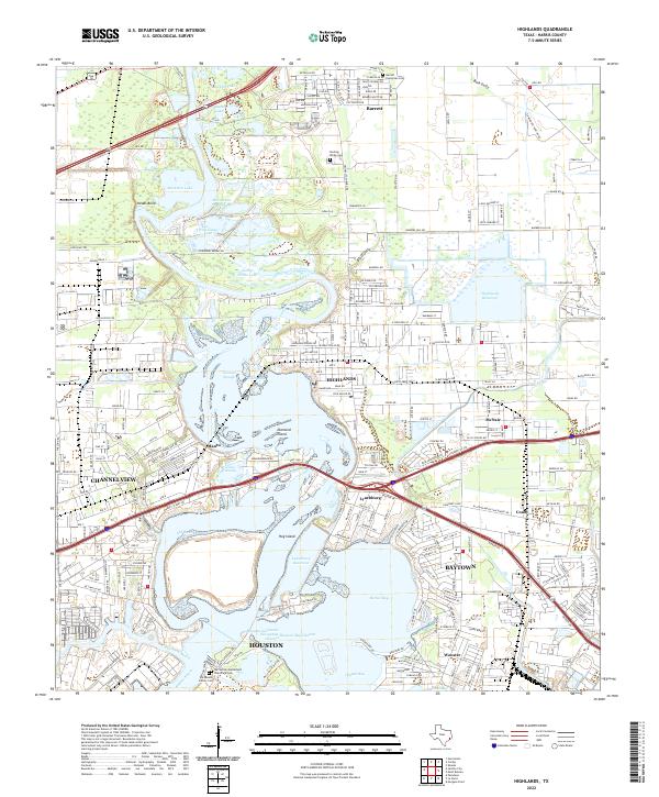 USGS Topographic Map – Highlands