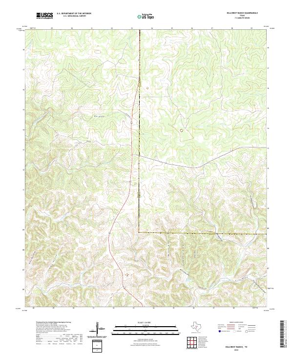 USGS Topographic Map – Hillcrest Ranch