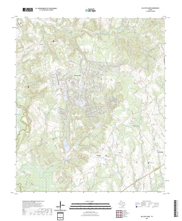 USGS Topographic Map – Hilltop Lakes