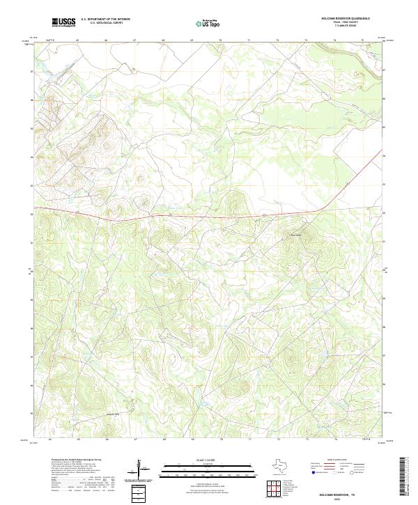 USGS Topographic Map – Holcomb Reservoir