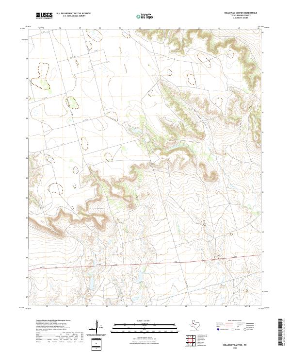 USGS Topographic Map – Holloway Canyon