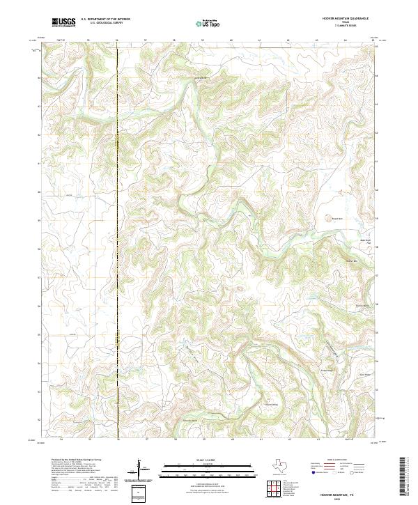 USGS Topographic Map – Hoover Mountain