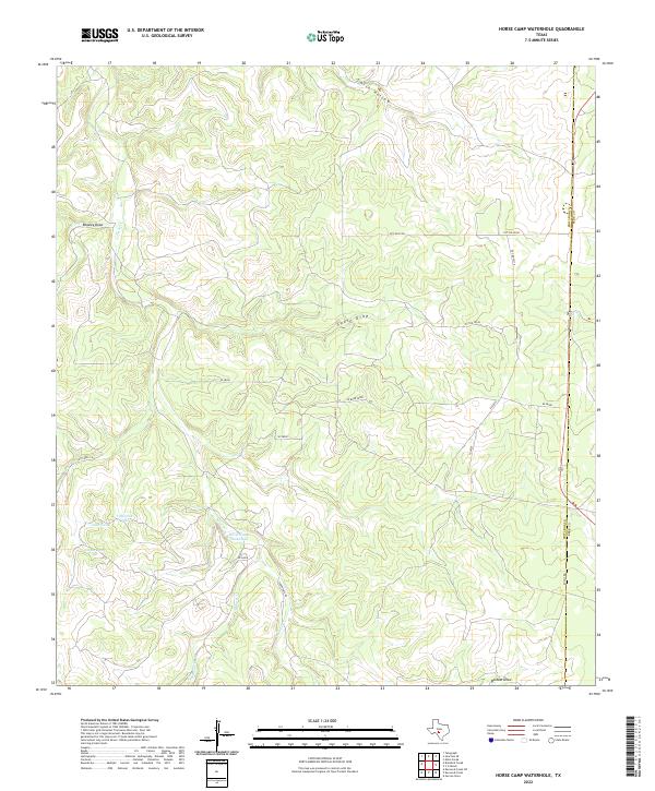 USGS Topographic Map – Horse Camp Waterhole