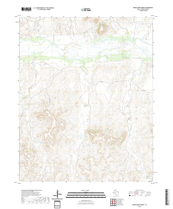 USGS Topographic Map – Horse Creek North