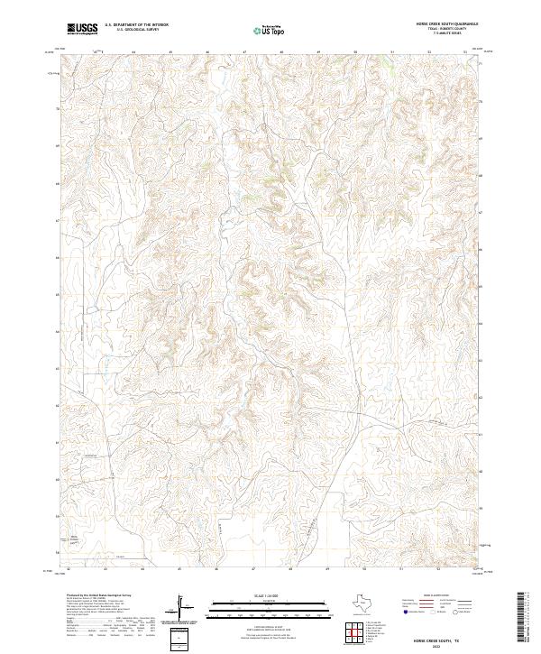 2022 Map of Horse Creek South, 2022 Print