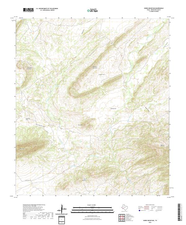 USGS Topographic Map – Horse Mountain