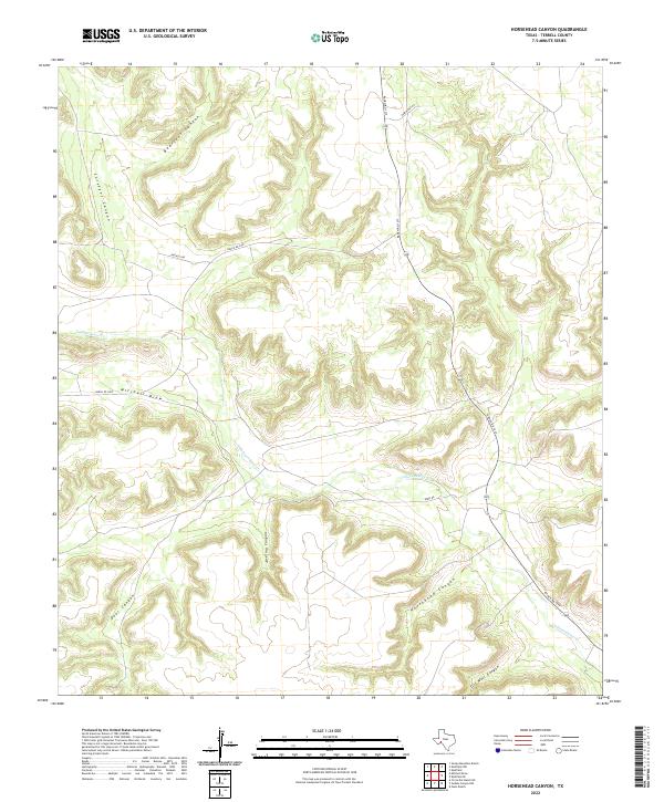 USGS Topographic Map – Horsehead Canyon