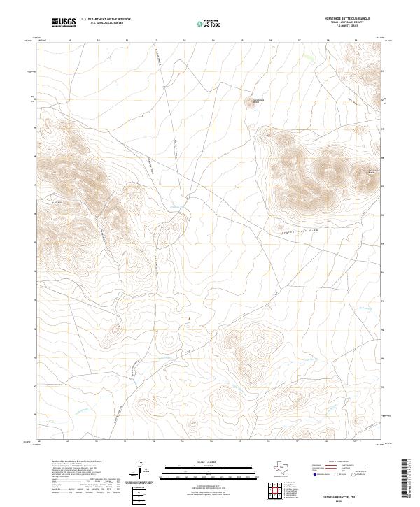 USGS Topographic Map – Horseshoe Butte