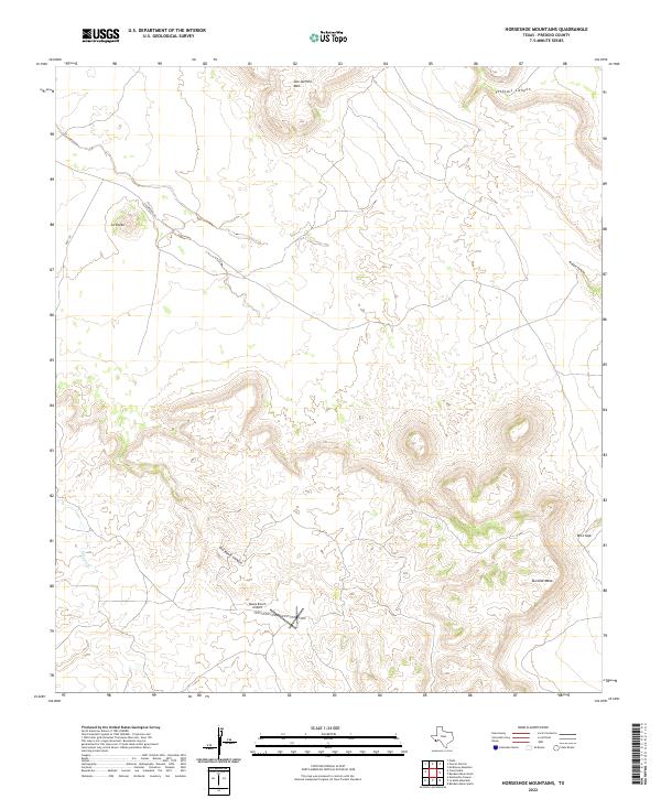 USGS Topographic Map – Horseshoe Mountains
