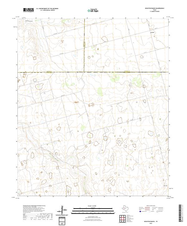 USGS Topographic Map – Houston Ranch