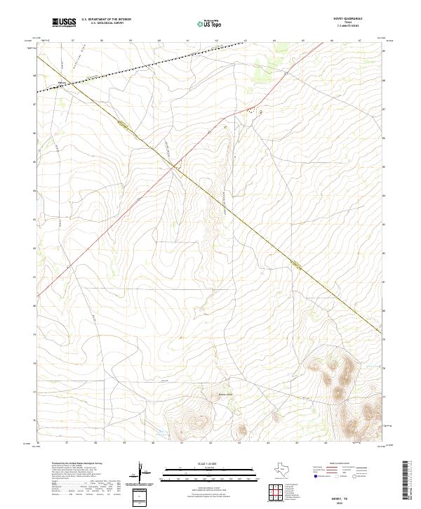 USGS Topographic Map – Hovey