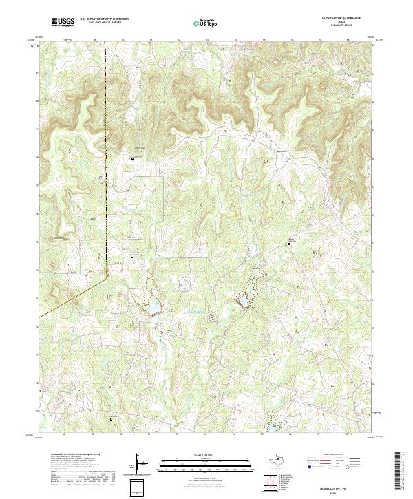 USGS Topographic Map – Huckabay SW