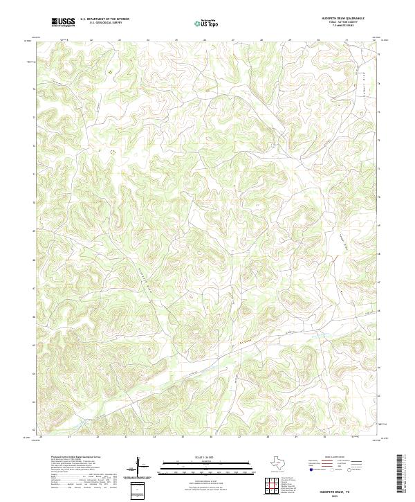 USGS Topographic Map – Hudspeth Draw