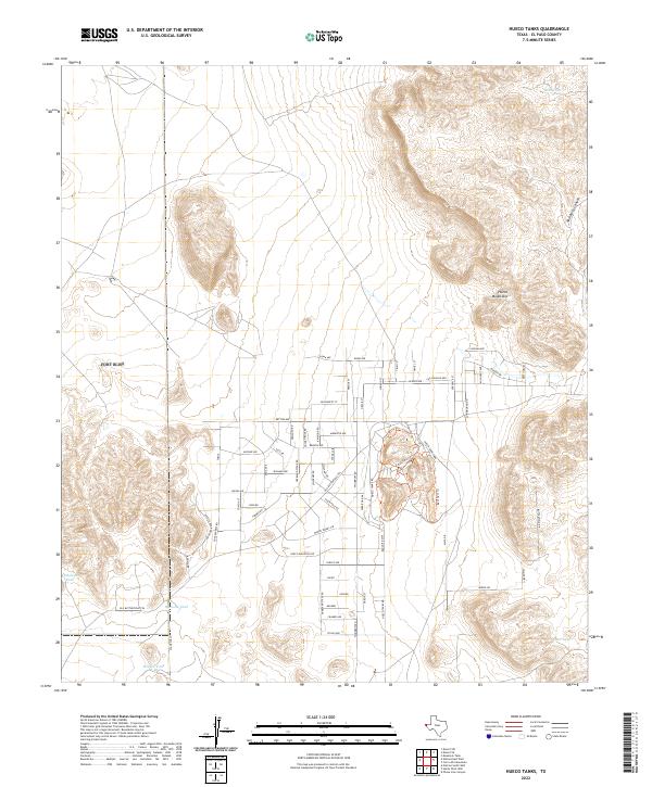 USGS Topographic Map – Hueco Tanks
