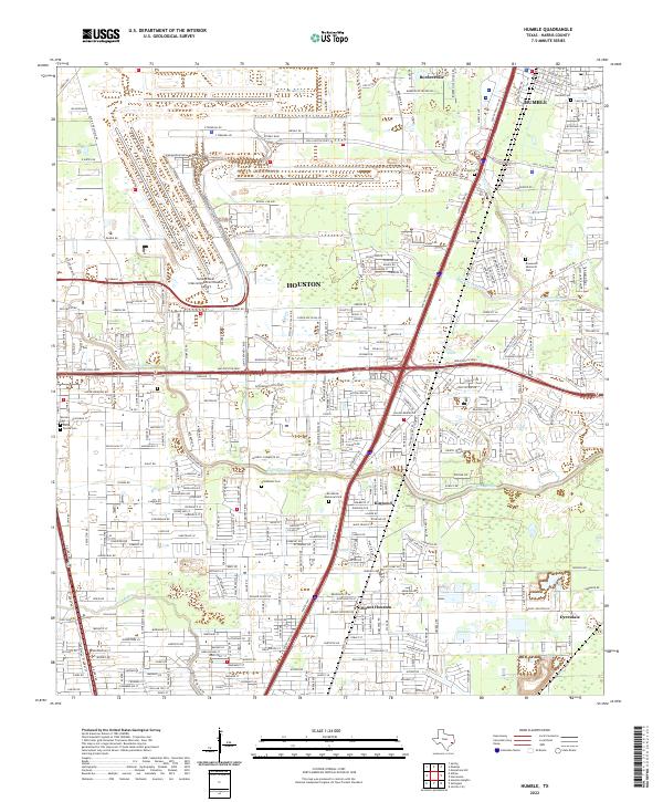 USGS Topographic Map – Humble