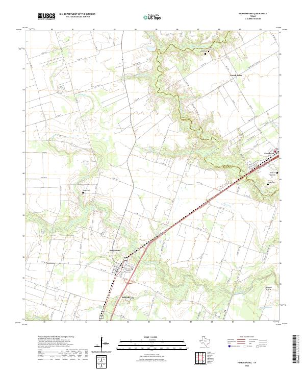 USGS Topographic Map – Hungerford