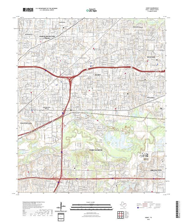 USGS Topographic Map – Hurst