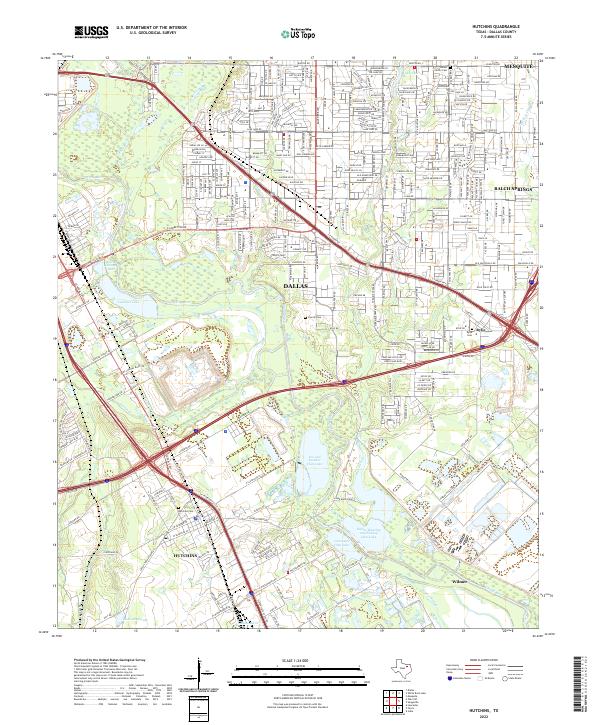 USGS Topographic Map – Hutchins