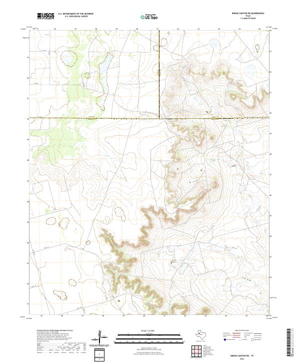 2022 Map of Indian Canyon NE, 2022 Print