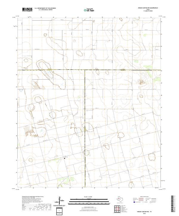 USGS Topographic Map – Indian Canyon NW