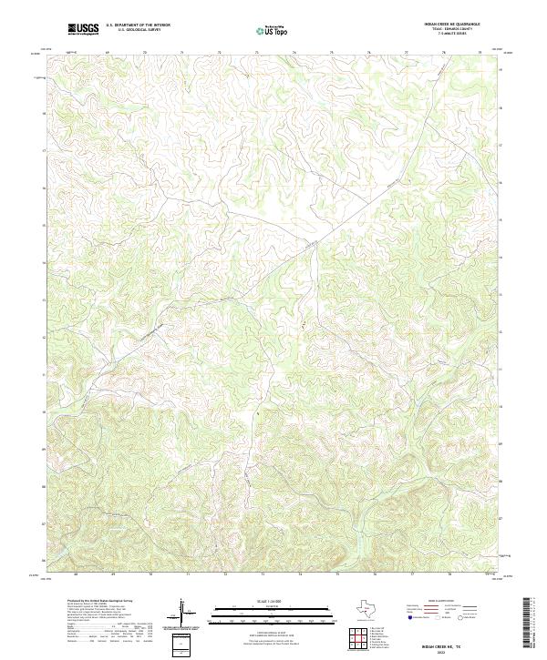 USGS Topographic Map – Indian Creek NE