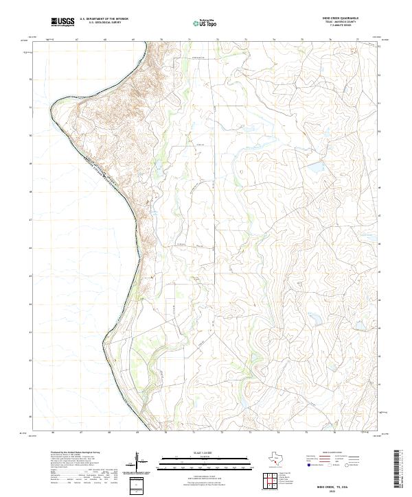 USGS Topographic Map – Indio Creek