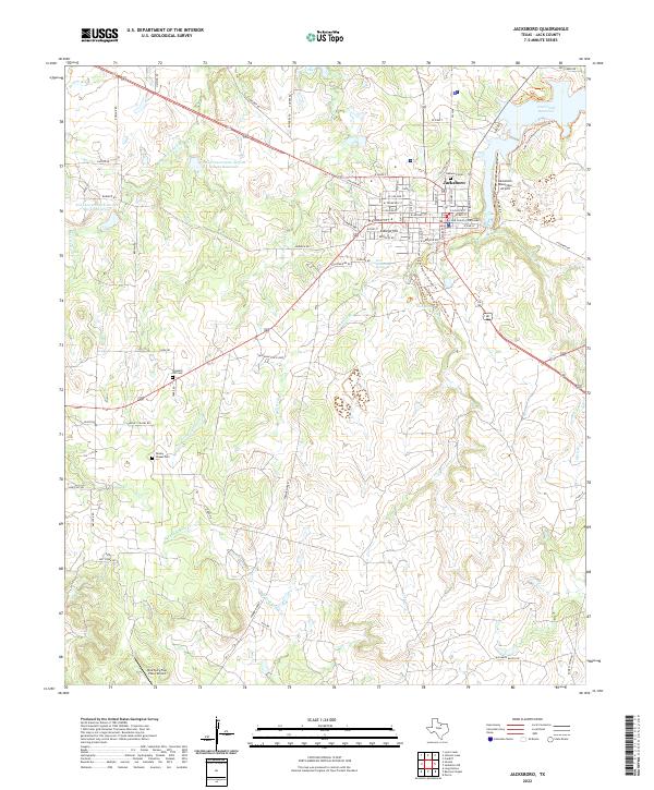 USGS Topographic Map – Jacksboro