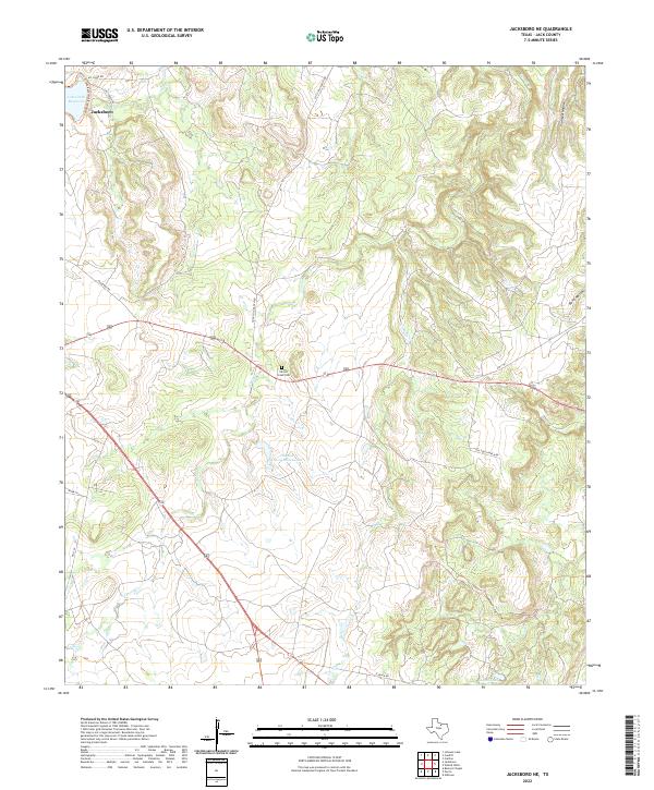 USGS Topographic Map – Jacksboro NE
