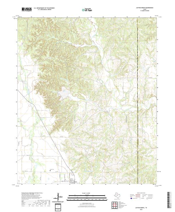 USGS Topographic Map – Jayton North