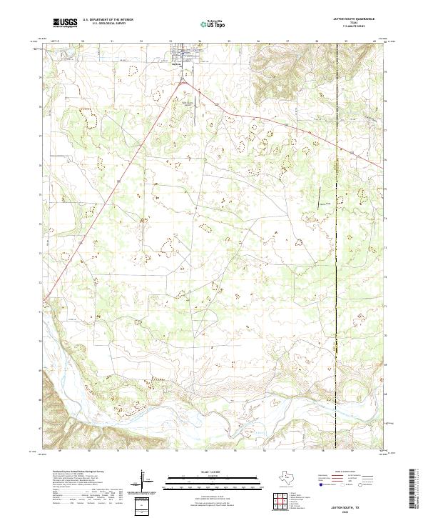 USGS Topographic Map – Jayton South