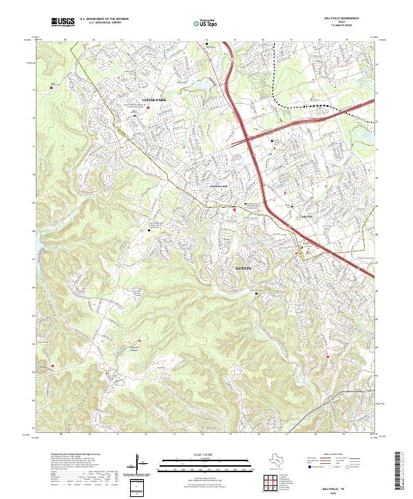 USGS Topographic Map – Jollyville