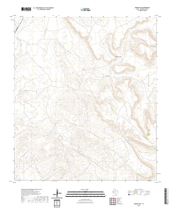 USGS Topographic Map – Jordan Gap