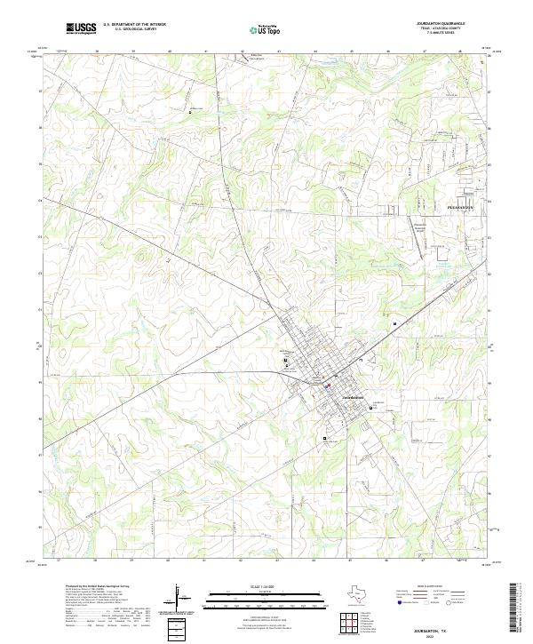 USGS Topographic Map – Jourdanton