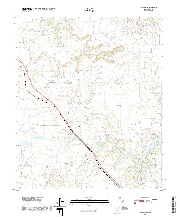 USGS Topographic Map – Justiceburg