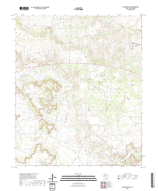 USGS Topographic Map – Justiceburg NW