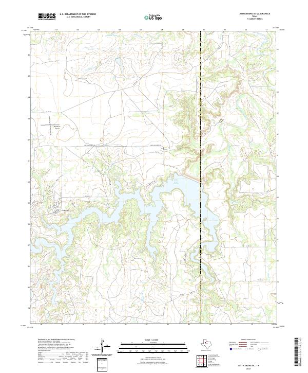 USGS Topographic Map – Justiceburg SE