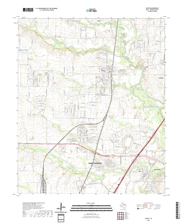 USGS Topographic Map – Justin