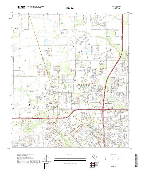 USGS Topographic Map – Katy