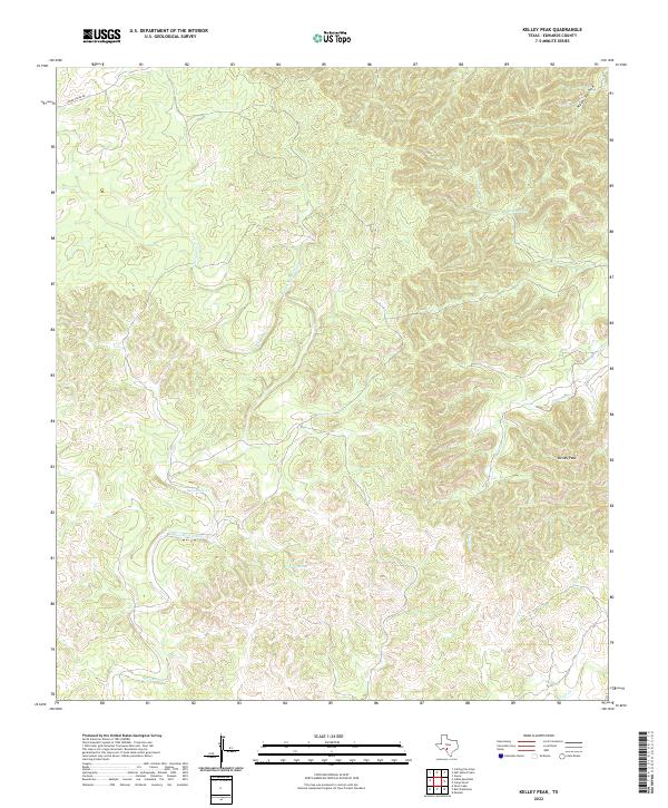 USGS Topographic Map – Kelley Peak