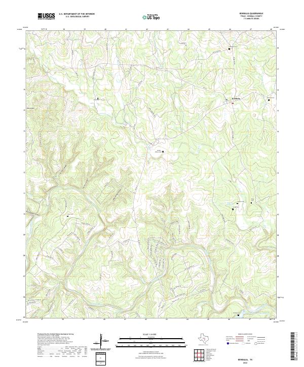 USGS Topographic Map – Kendalia