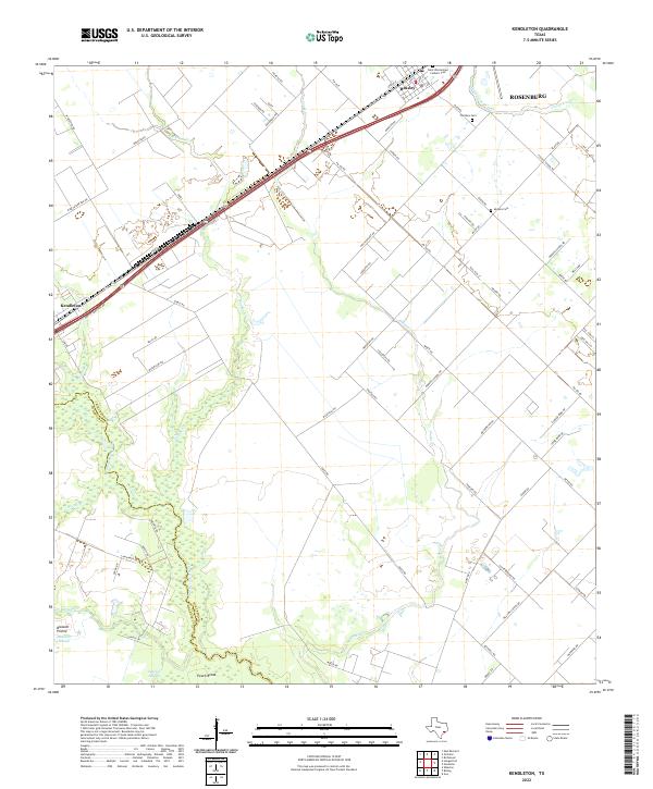 USGS Topographic Map – Kendleton