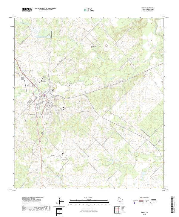 USGS Topographic Map – Kenedy