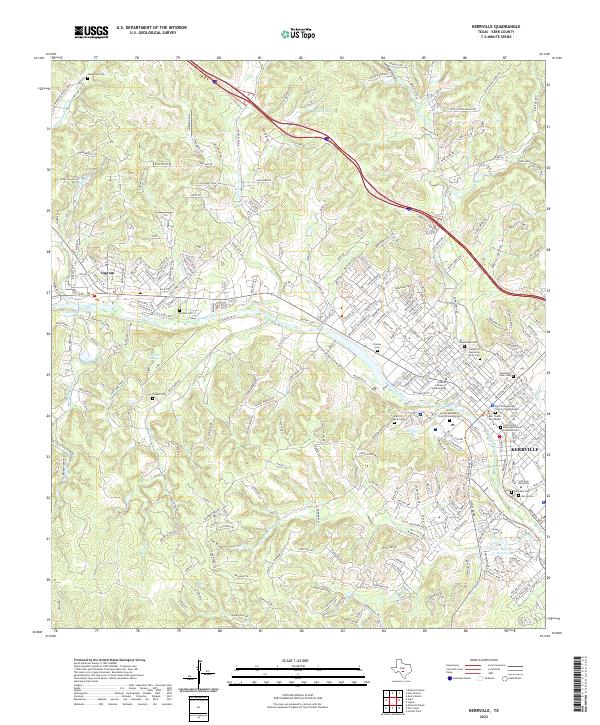 USGS Topographic Map – Kerrville
