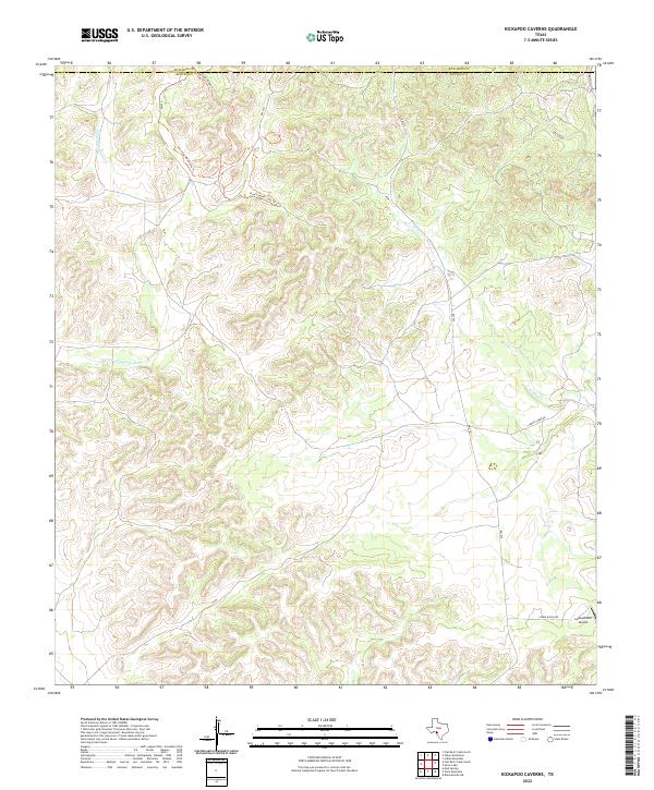 2022 Map of Kickapoo Caverns, 2022 Print