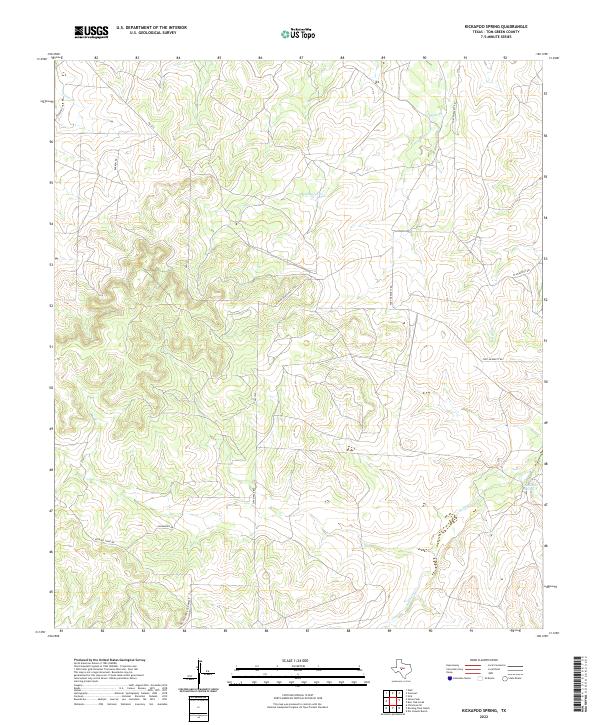USGS Topographic Map – Kickapoo Spring