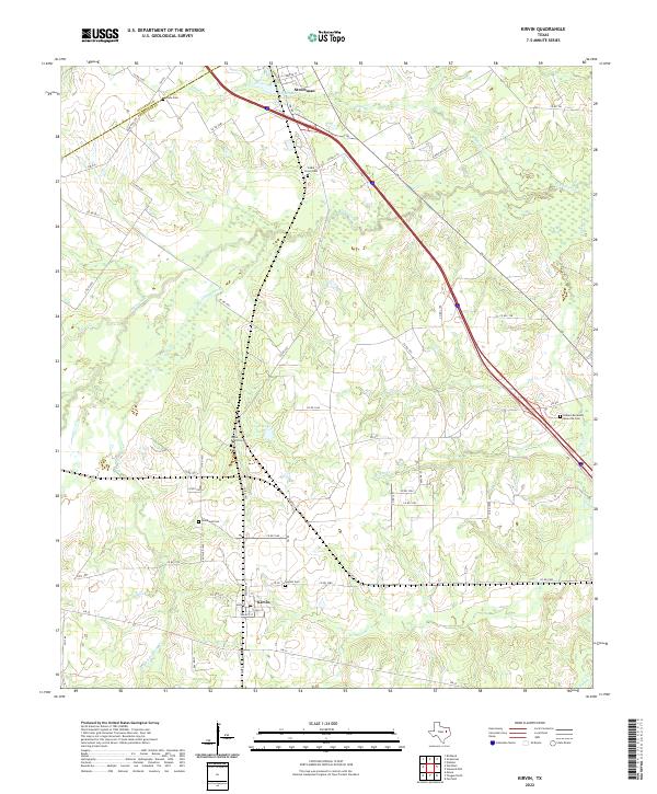 USGS Topographic Map – Kirvin