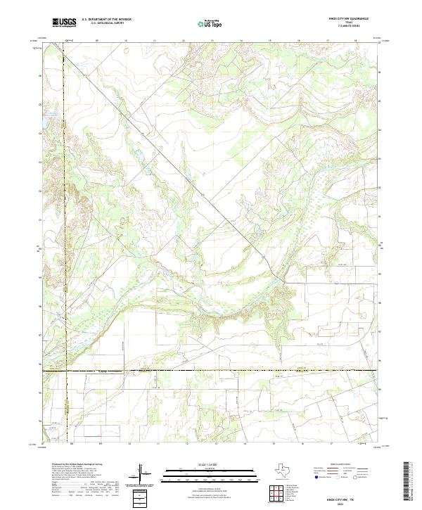 USGS Topographic Map – Knox City NW