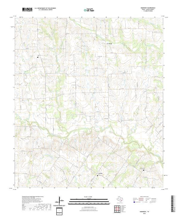 USGS Topographic Map – Komensky