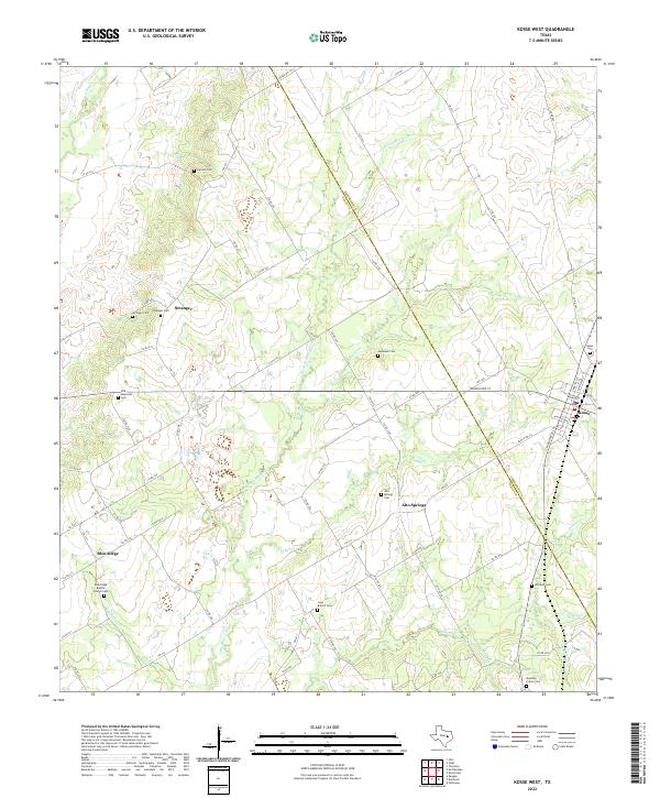 USGS Topographic Map – Kosse West